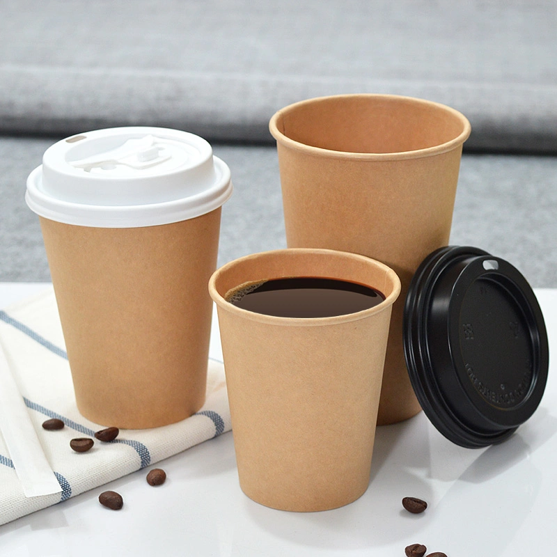 100PCS/Pack 6oz 180ml Disposable Paper Cup Office Coffee Cup Paper Cup for Hot Drinking Party Supplies Exclusively for Customization