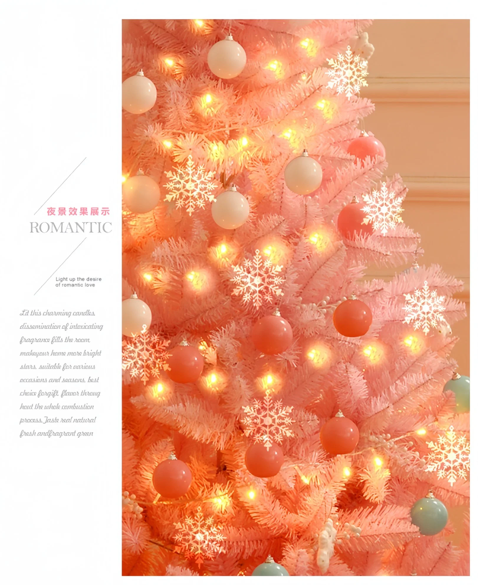 Christmas Decoration Sakura Pink Encrypted Christmas Tree