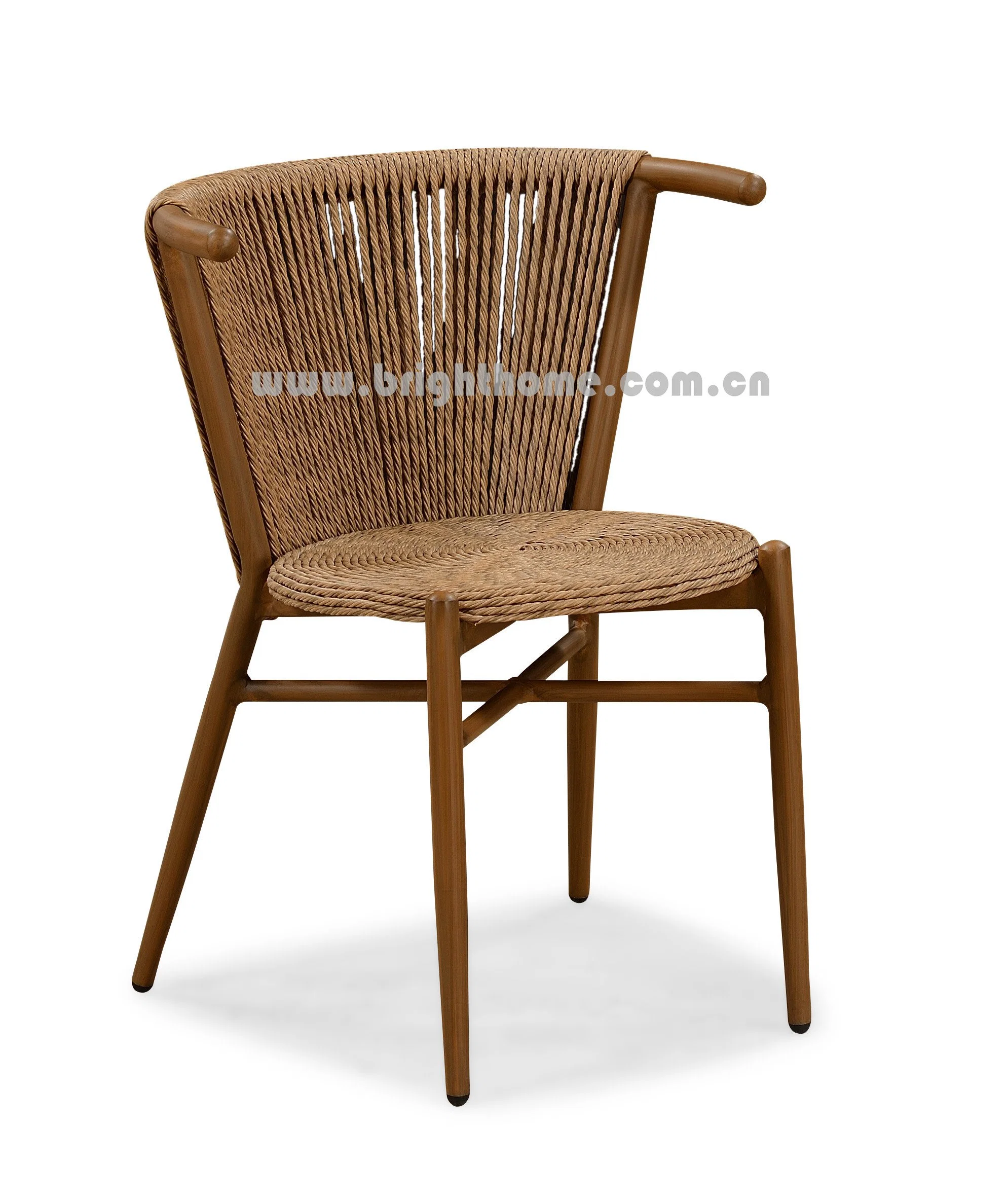 Aluminium Stackable PE Rattan Chair Outdoor Furniture
