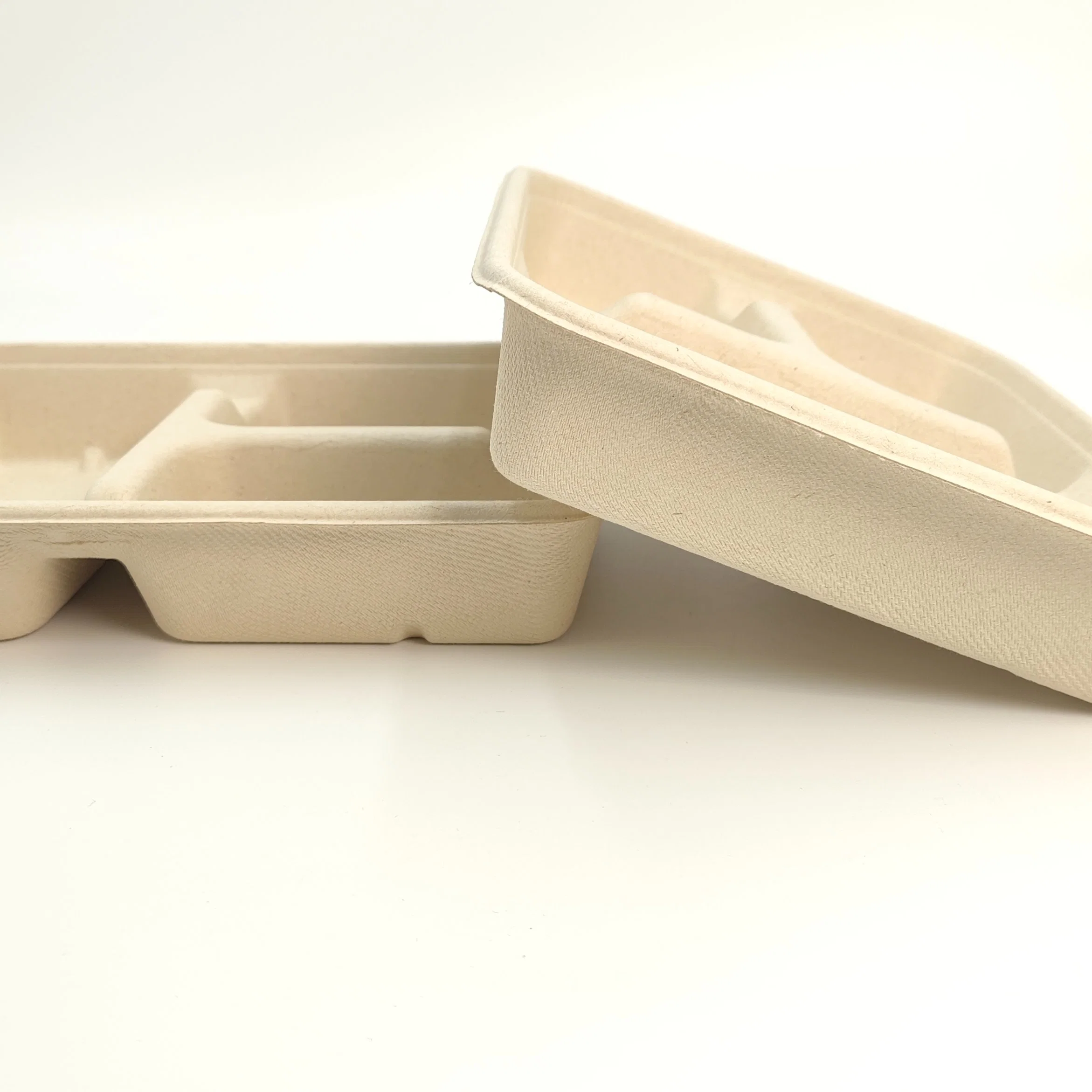 Caja de hamburguesa biodegradable desechable Bento Lunch Box Cake Food Containers Caja de aperitivos con compartimento para la protección de postres