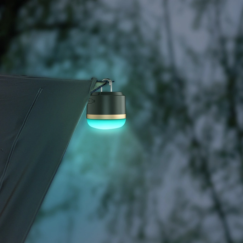 RGB LED Camping Lantern Rechargeable Camping Lamp with Hanging Hook