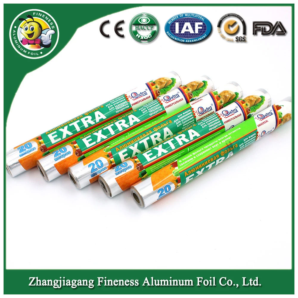 High quality/High cost performance Aluminum Foil with Shrink Film Packing Household Using Aluminium Coil Paper Roll