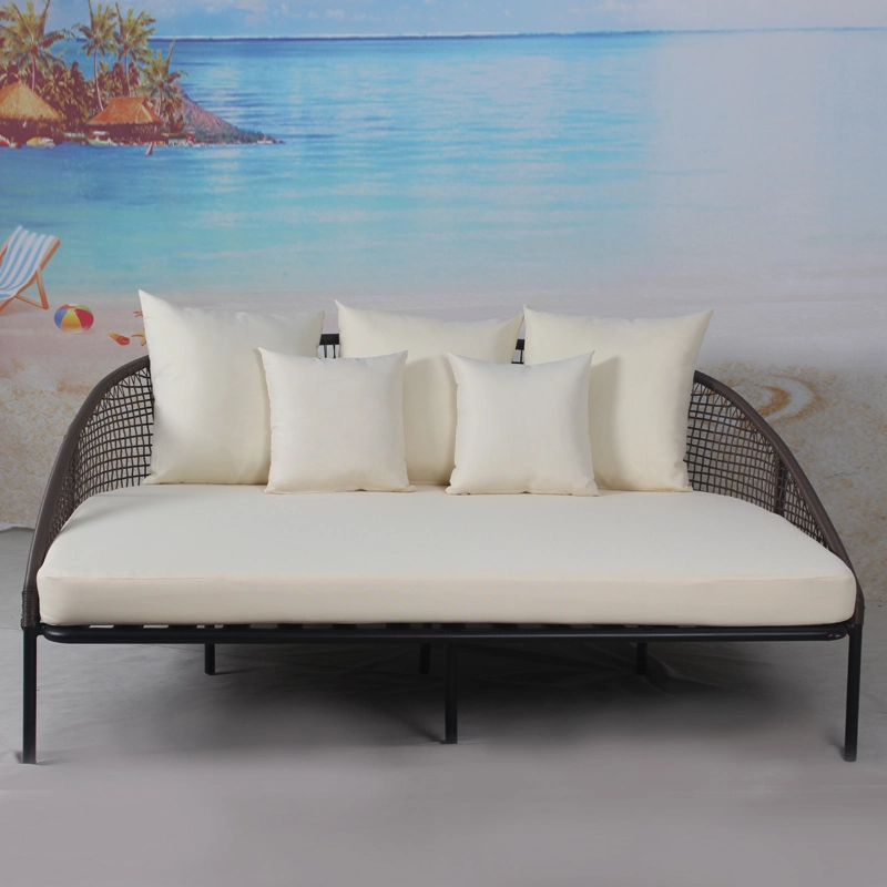 Modern Chinese Garden Hotel Home Outdoor Beach Rattan Daybed