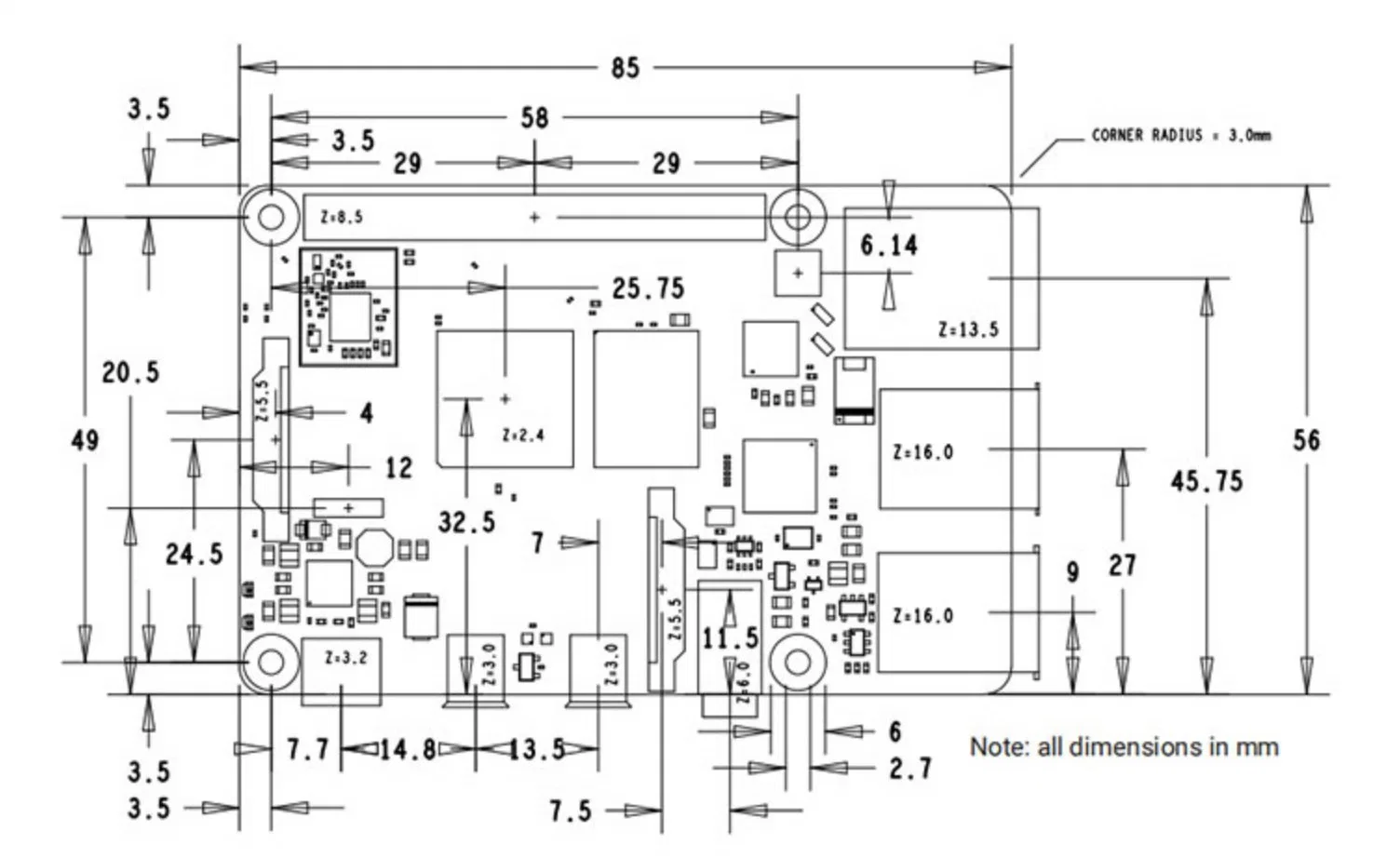 Raspberry Pi 4 Model B with 2GB/4GB RAM Embeedded PCBA Application