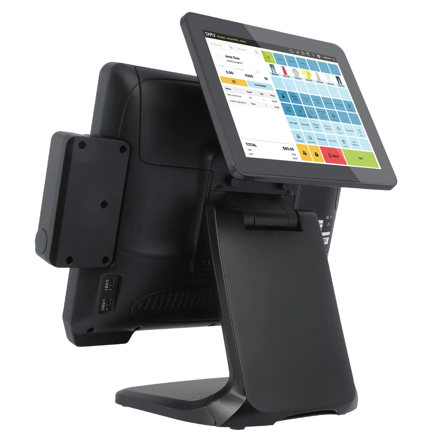 15inch All-in-One Machine Dual-Screen POS System Cash Register POS System Sale POS System for Salon