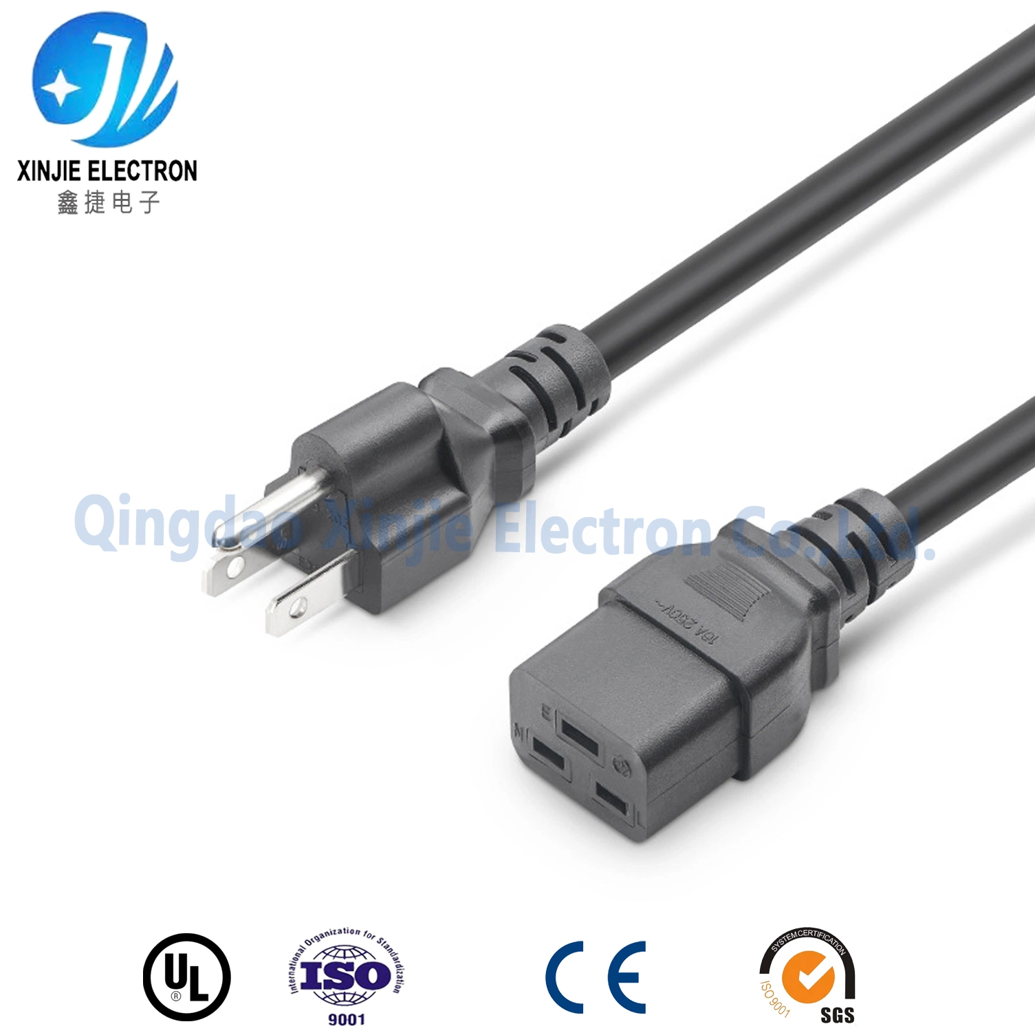 6FT AC Replacement Power Cable in Black Color