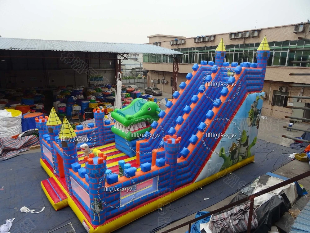 Château gonflable Fun City pour les enfants utilisés pour la vente de jeux de divertissement