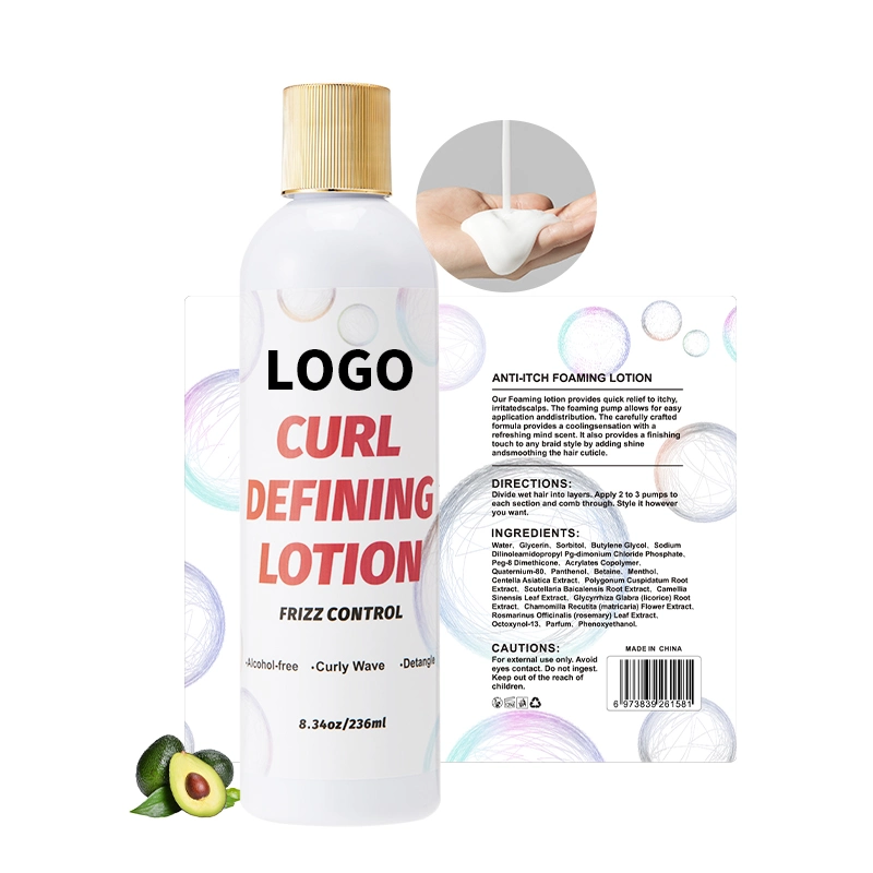 Private Label Organic Moisturizing Curly Hair Products Curl Defining Hair Cream