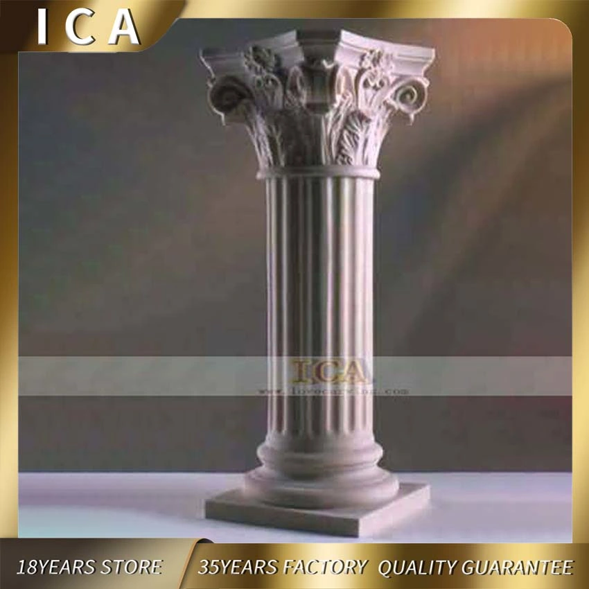 Natural Marble Carving Column European Style Classical Design Pillar