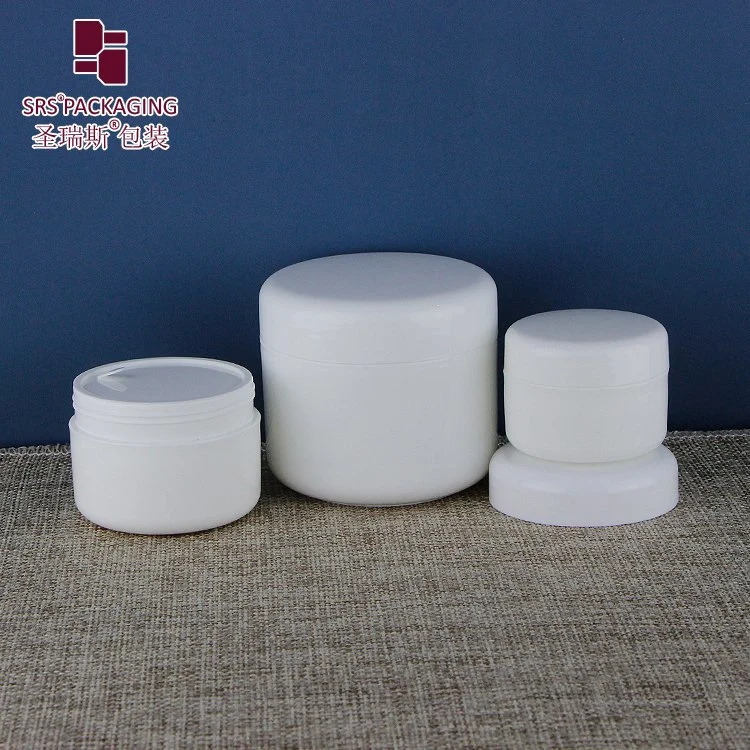 Embalagem cosmética PP, branca, vazia, de parede única, personalizada 30 ml 50 ml 100 ml