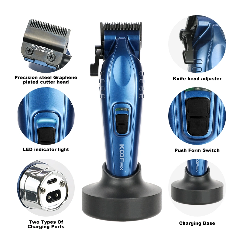 New BLDC 6800 Rpm Brushless Strong Power Hair Clipper with Charging Base for Barber