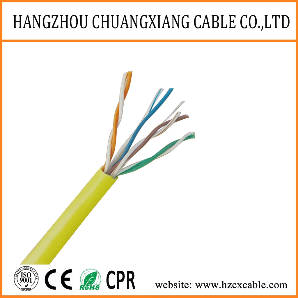 Cable LAN cable UTP Cat5e de revestimiento de PVC de 24 AWG HDMI Cable Cable de cobre Cu/BC/CCA Alambre de cobre del cable de red de cable de comunicación