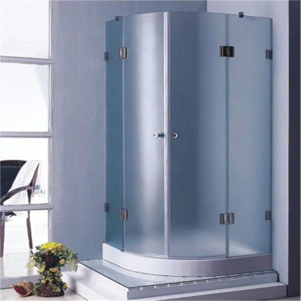 Corner 2 Sided Frameless 5mm Woven Glass Shower Cabin 90X90 Bath Bathroom Furniture