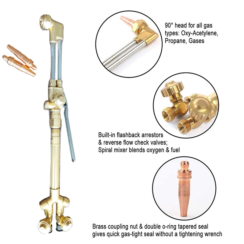 Rhk Venta caliente tipo americano de Servicio Pesado Oxy-Fuel llama de gas propano de acetileno de oxígeno de la soldadura Soplete Kit para Victor