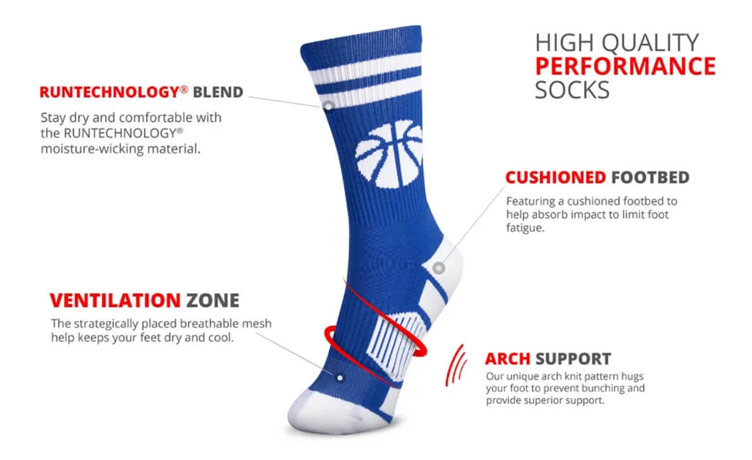 Wholesale/Supplier Team Men Women Cotton Sports Custom Print Pattern Camping Basketball Socks