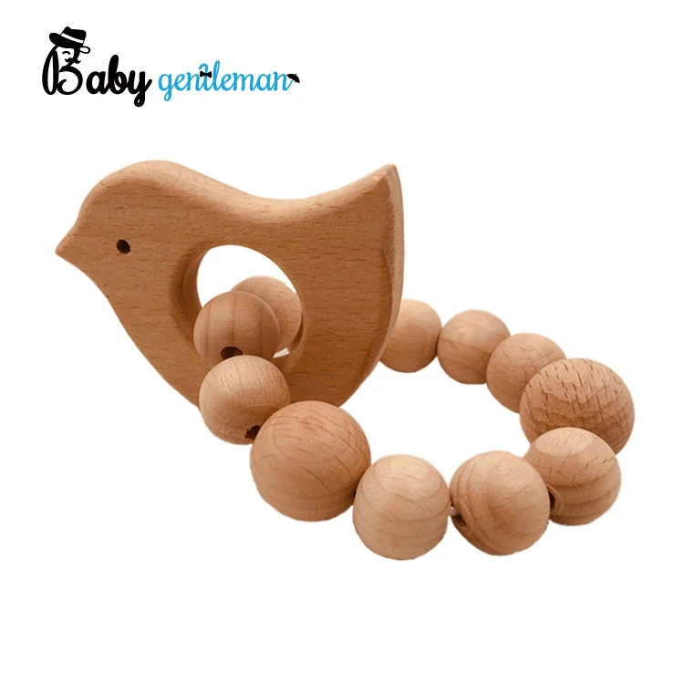 Best Design Lovely Animal Wooden Baby Chew Toys with Low Price Z08183K