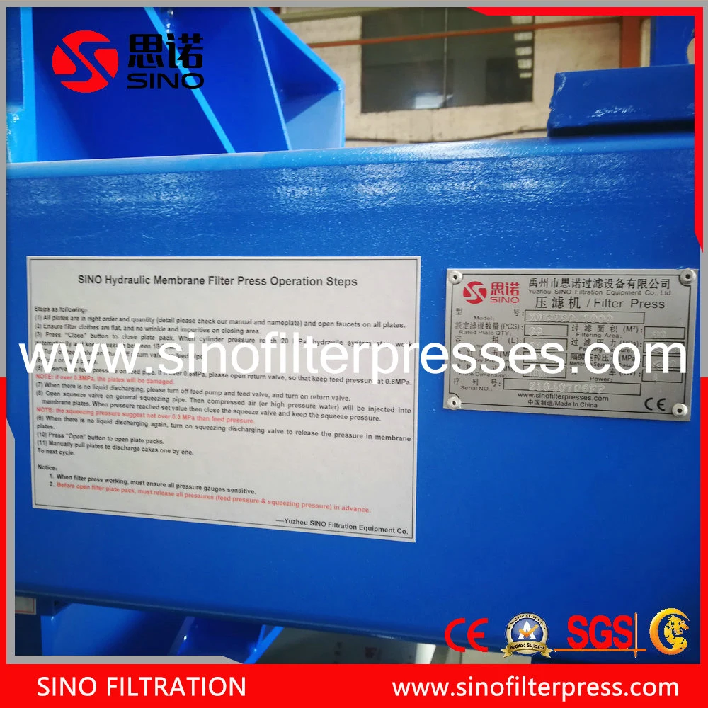 Membrane Filer Press for Textile/Ink/Plastic/Paper/Leather/Basic/Solvent/Acid/Disperse Dyestuffs