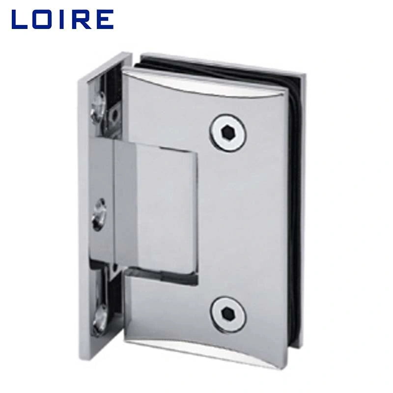 Solid Brass Stainless Steel Wall Mount Offset Back Plate Glass Door Hardware Shower Hinge for Framless Glass Shower Door