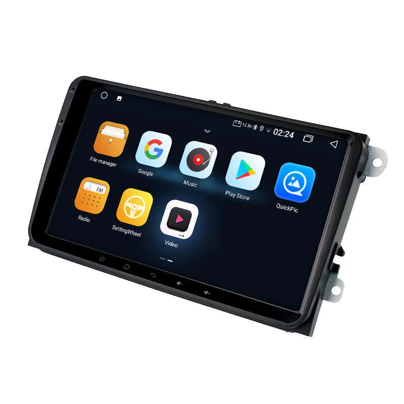 STC Universal VW Android 10.0 9" 2+32GB CarPlay IPS Full Écran tactile pour la lecture vidéo de voiture Volkswagen sur Android