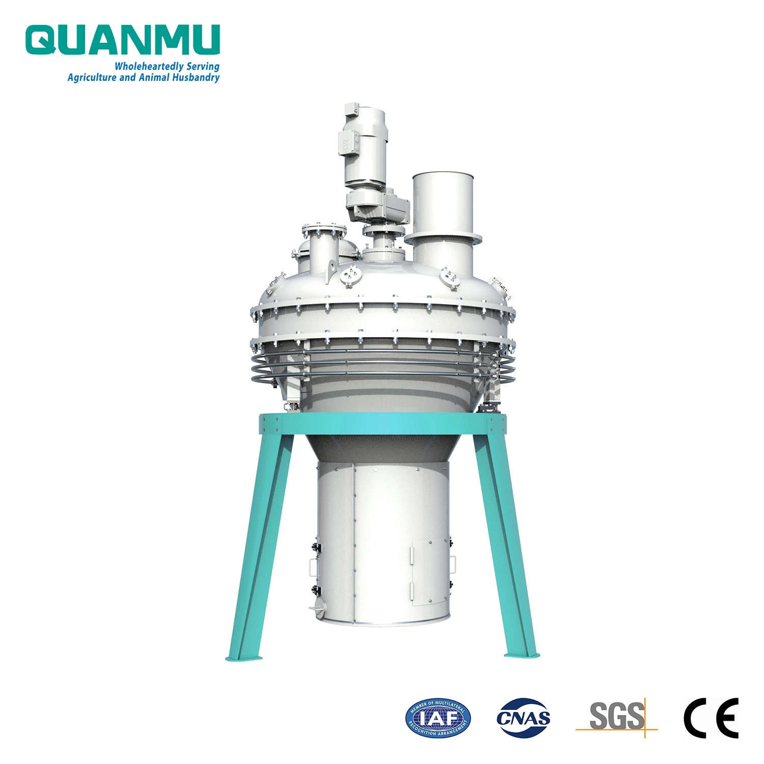 Floating or Sinking Fish and Aquatic Animal Feed Pellet Batch Vertical Screw Type Oil Fat, Enzyme Preparation etc. Liquid Vacuum Sprayer