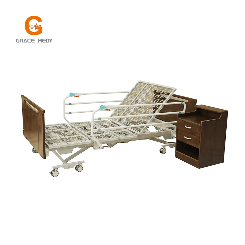 Hospital Equipments Foldable Electric Multi-Functional Nursing Care Bed for Home