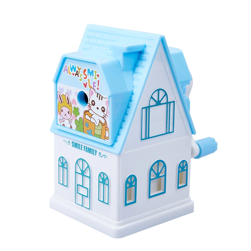 Sweet Style Student School Stationery Cheap and Exquisite House Shaped Pencil Sharpener