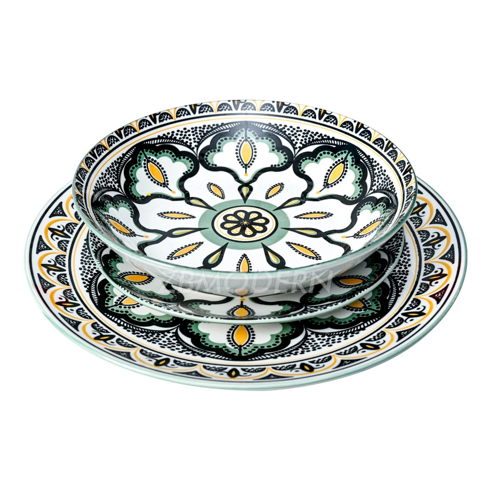 Ceramic Dinner Plate 7.6' 8'10 Inches Dessert Plates, Ceramic Serving Dishes for Appetizer