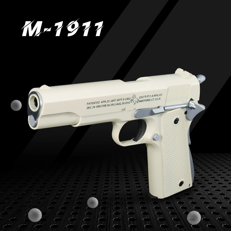 M1911 Recoil Semi-Automatic Gel Ball Blaster Metal Refrigerant Emitter Shooting Toy Gas Gun Gift for Adult