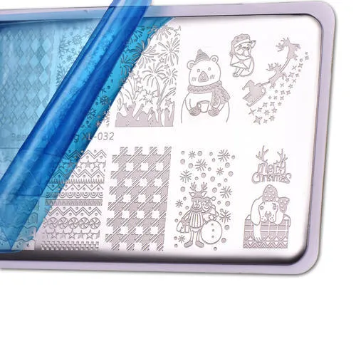 Colorful Embossed Designs Chemical Etching Stamping Nail Plates