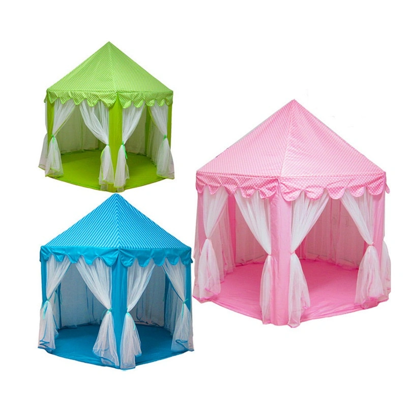 Kiddie Princess Castle Mesh Tent Collapsible Children Tent Pop up Hexagon Game Room Esg16361