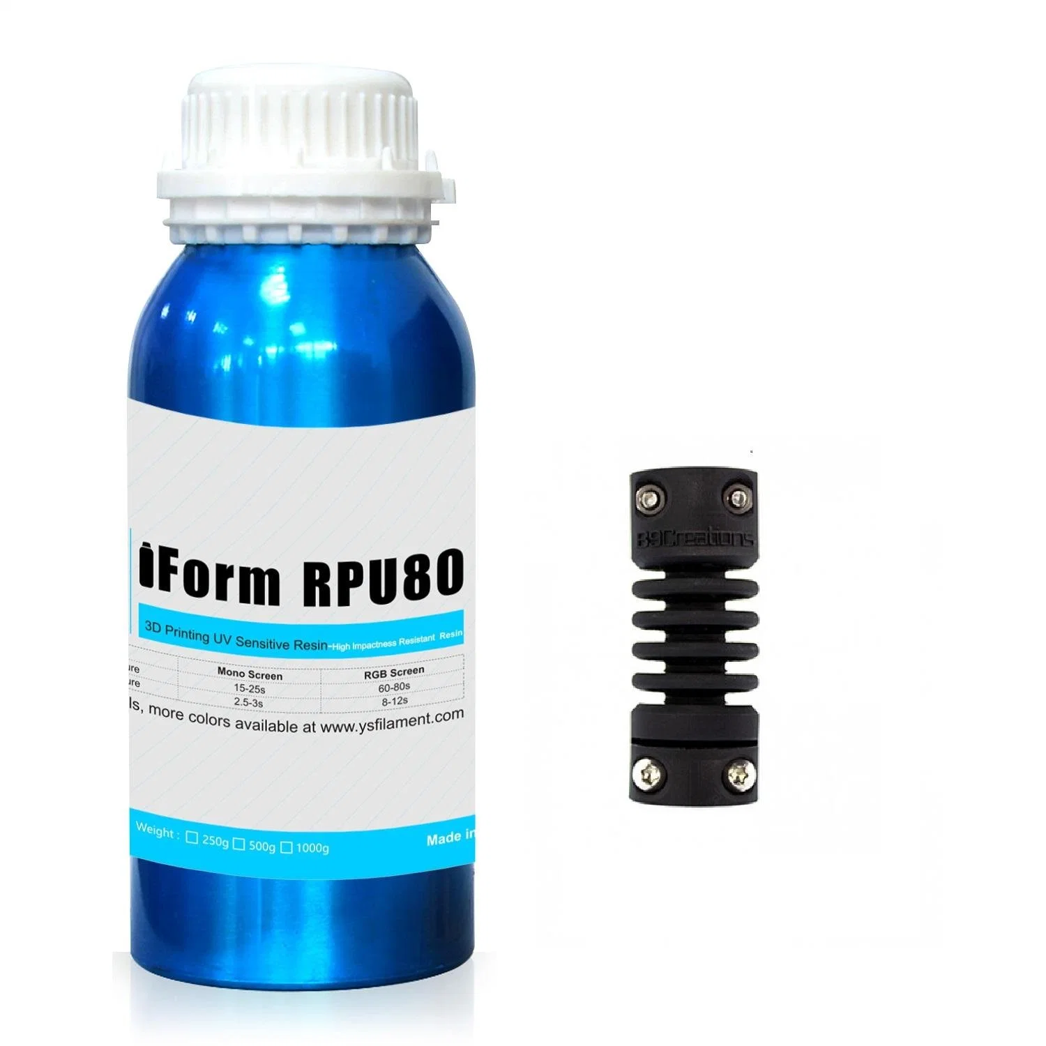 طابعات Enterprise ثلاثية الأبعاد تم التحقق من ISO9001 أنها من Enterprise 3D Rpu 80 Resin 405nm UV-Curing مادة Resin للطباعة بتقنية DLP LCD مثل مادة النايلون المقاومة للصدمات العالية سائل الطباعة ثلاثي الأبعاد