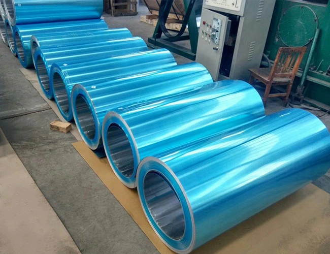 Blue Hydrophilic Aluminum Foil 3105 8011 alloy for Air Conditioner Fin-Stock
