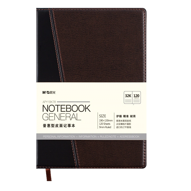 M&G Economical Super Value A5 PU Cover 32K120 Pages Notebook