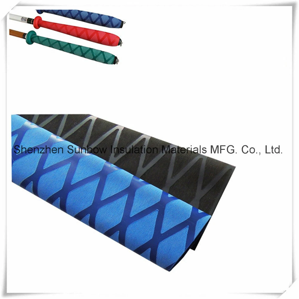 Nonslip X Cross-Lined Decoration Polyolefin Heat Shrinkable Tubing for Fishing Rod