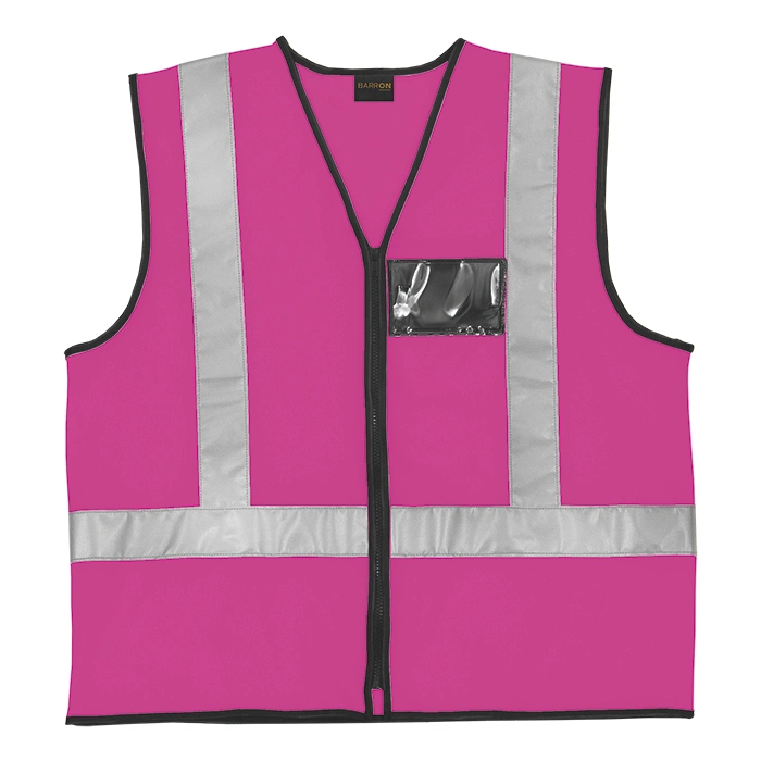 CE En20471 High Vis Pink Reflective Vest Safety Jacket with Pocket PPE Safety Equipment