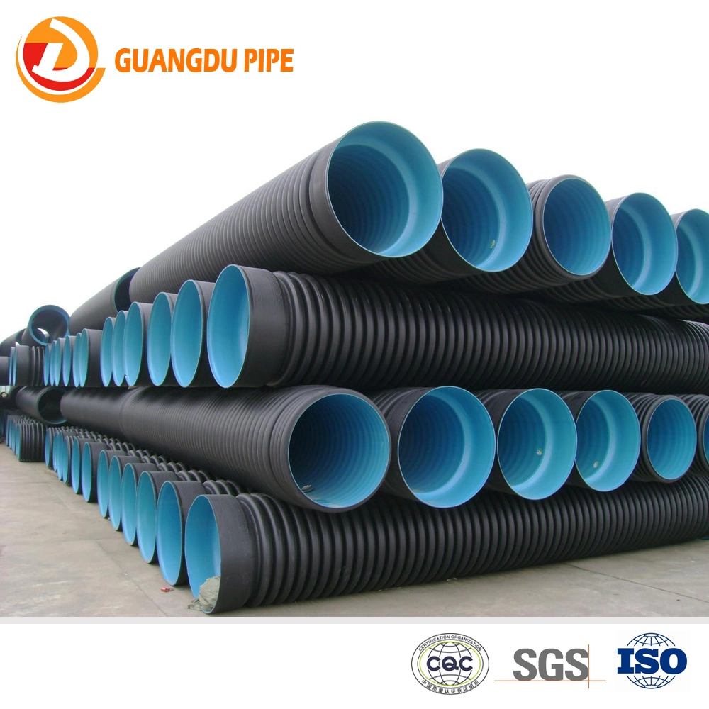 ISO Double Wall Corrugated HDPE Pipes for Drain and Sewer