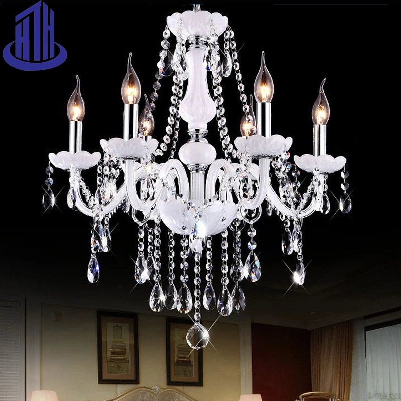 9K Cristal Blanco romántico estilo Jardín tradicional colgante Chandelier (7010)