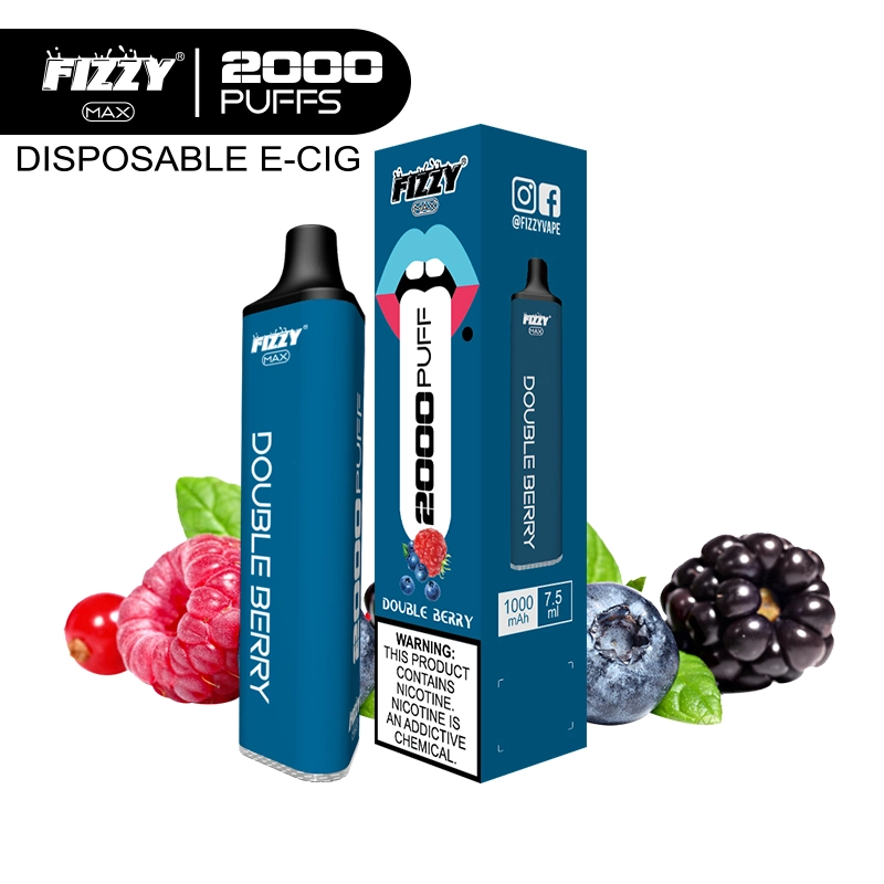 Новые оптом Fizzy Max 2000 puffs Cuvie E жидкость 7,5 мл Одноразовый мини-игару с смешанными фруктами