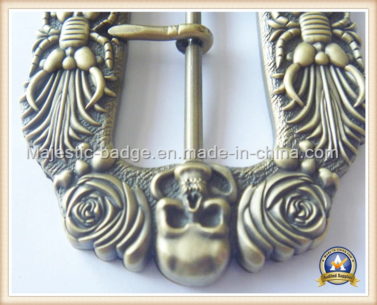 3D Customized Zinc Die Cast Antique Plating Metal Buckle