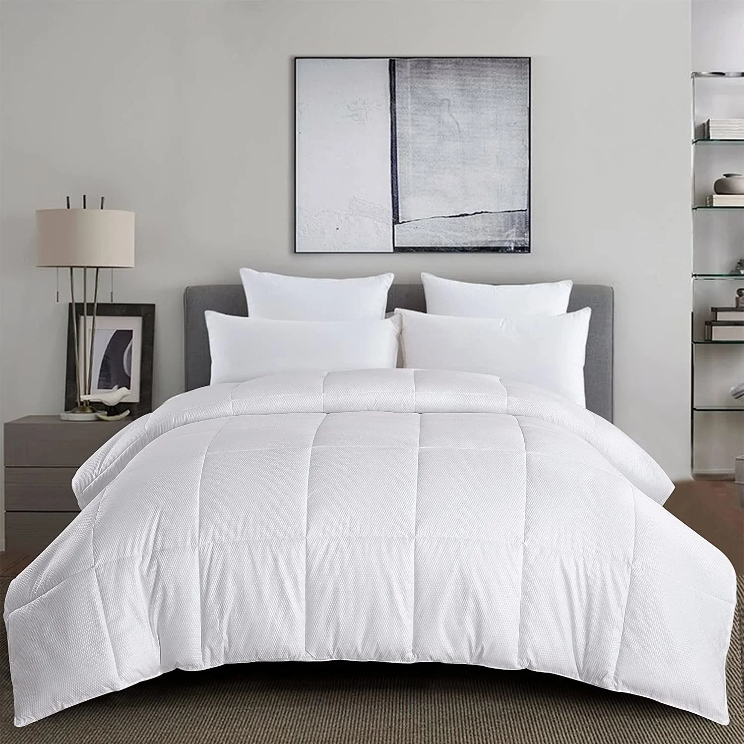 All Season Down Alternative Comforter Soft Duvet Insertar ligero acolchado Acolchado de relleno de microfibra