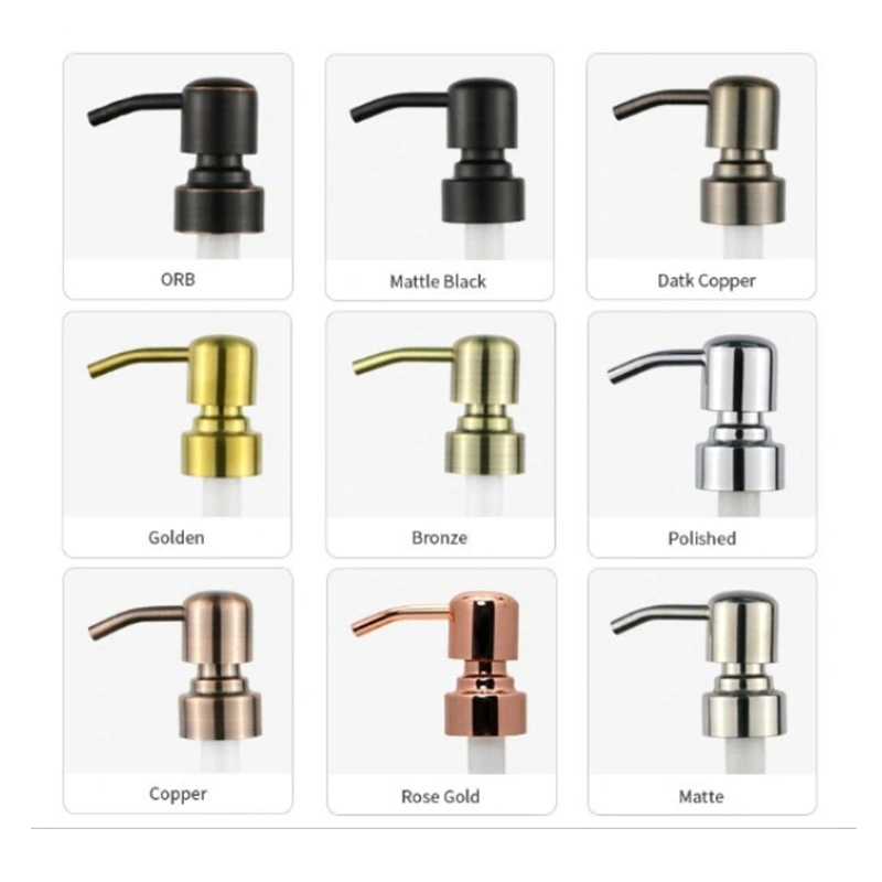 Chromed Plating Stainless Steel Zinc Alloy Bathroom Accessories Lotion Pump for Liquid Dispenser