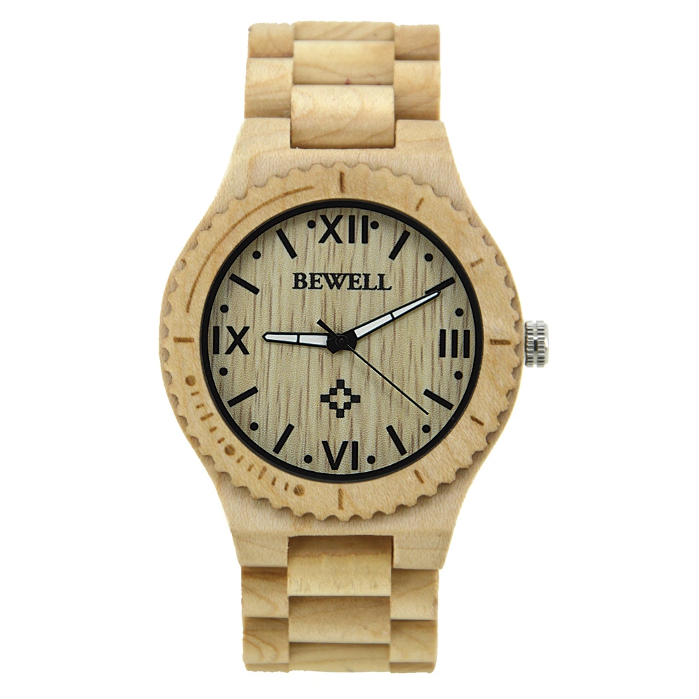 Bewell Mayorista/Proveedor de entrega rápida de la serie Classic Reloj analógico de madera