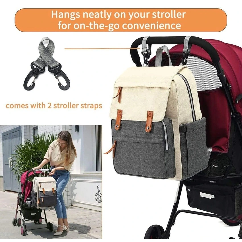 Outdoor Mummy Polyester Multi-Function Baby Changing Diaper Bag