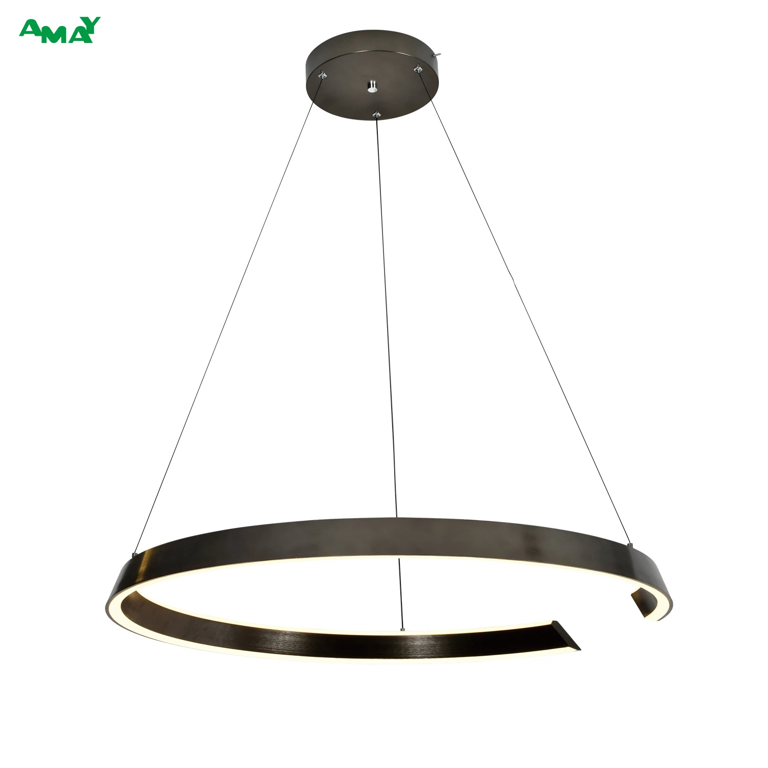 Single Circle Metalic Kitchen LED Chandelier Light Ceiling Pendant Lamp