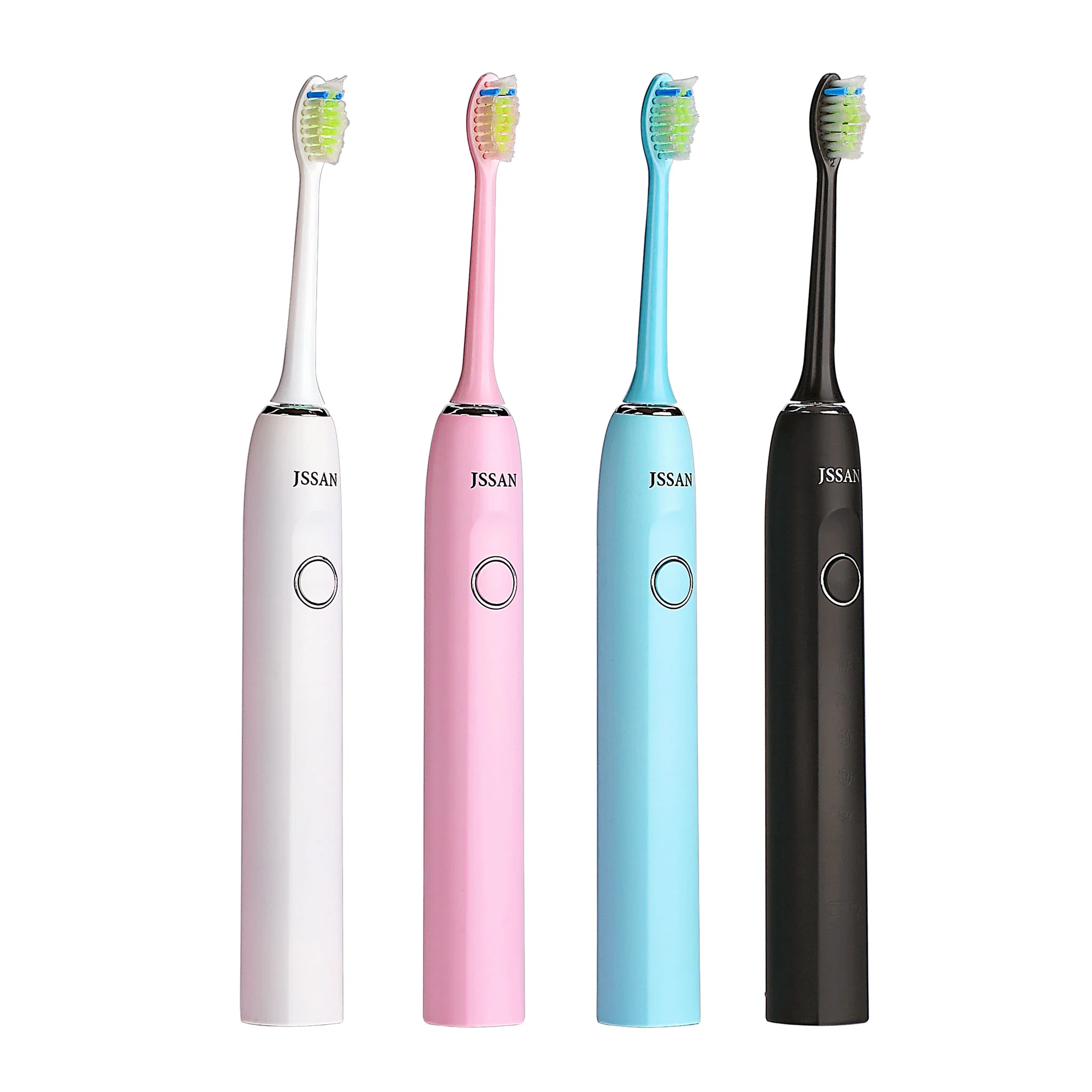 Best Wholesale DuPont Bristle Lithium Battery Power White Adult Electric Toothbrush with 2 Replacement Heads