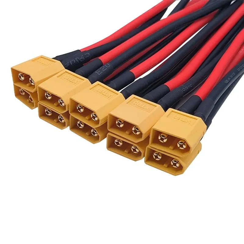 De alta calidad de personalización de la toma de corriente eléctrica Enchufe el cable de silicona de conector de cable de soldadura de batería de litio xt90 Cable