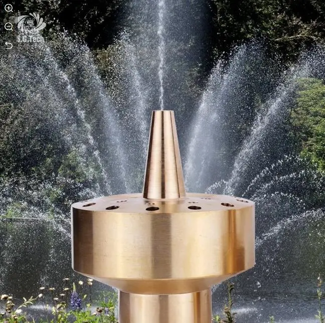 Brass Blossom Water Fountain Multi-Jet Style Sprinklers Flower Column Fountain Nozzle