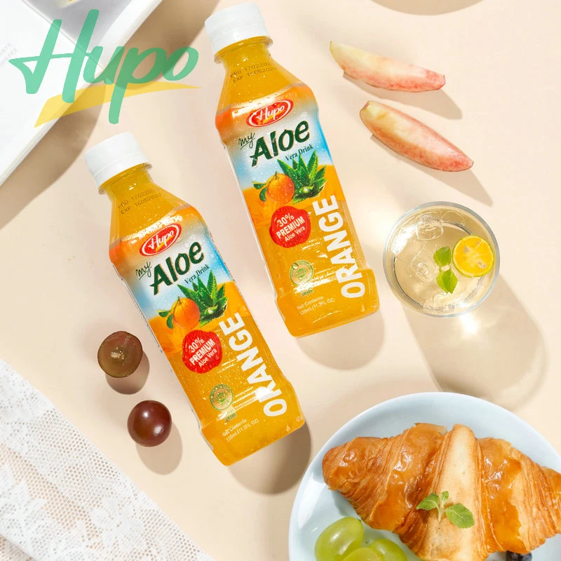 Hupo Bottled Customized Flavored Aloe Vera Green Tea Beverage Drinks Made in China