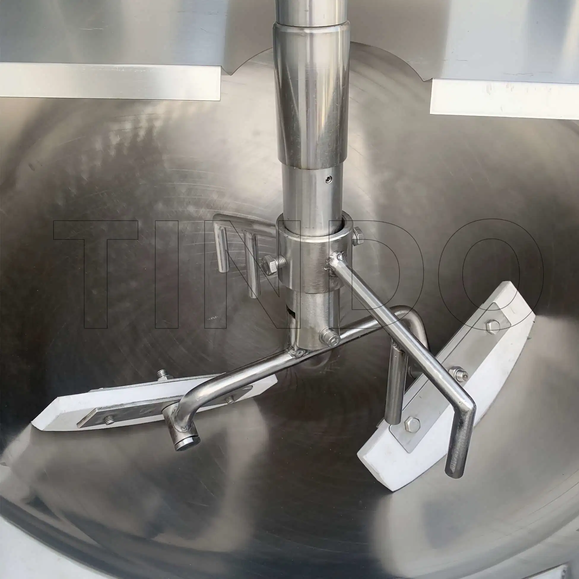 Máquina de mistura de cozinha industrial profissional Totalmente Automática Cozinhando Pot com agitadores de dupla camada de revestimento de inclinação do jarro térmico gás preço do óleo