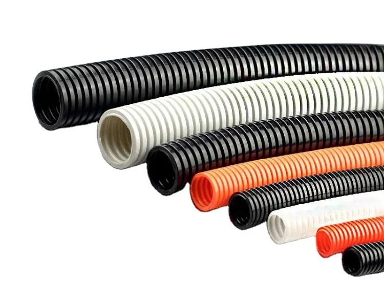 Colorful PA PP PE Plastic Flexible Corrugated Conduit Pipe